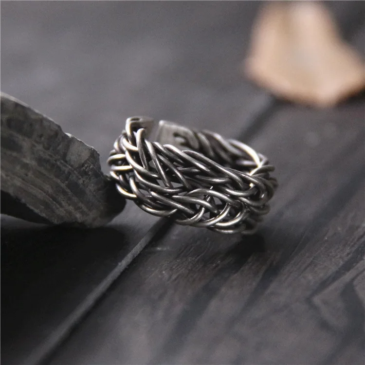 New Hot Top Fashion Real Anel Feminino Thai Handmade Ring Section S925 Restoring Ancient Ways Do Old Men And Weave Personality
New Hot Top Fashion Real Anel Feminino Thai Handmade Ring Section S925 Restoring Ancient Ways Do Old Men And Weave Personality