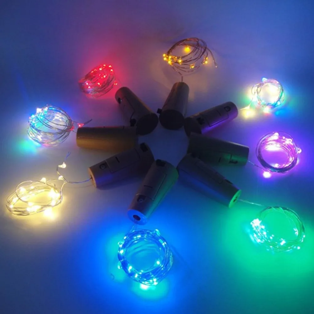 Солнечные Винные бутылки Пробка 2 метра 20 LED пробковые светодиодные гирлянды для