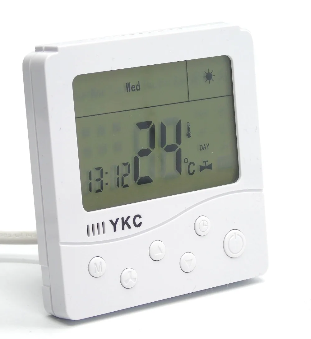 Программируемый настенный термостат для газового котла с AC230V|thermostat programmable|thermostat