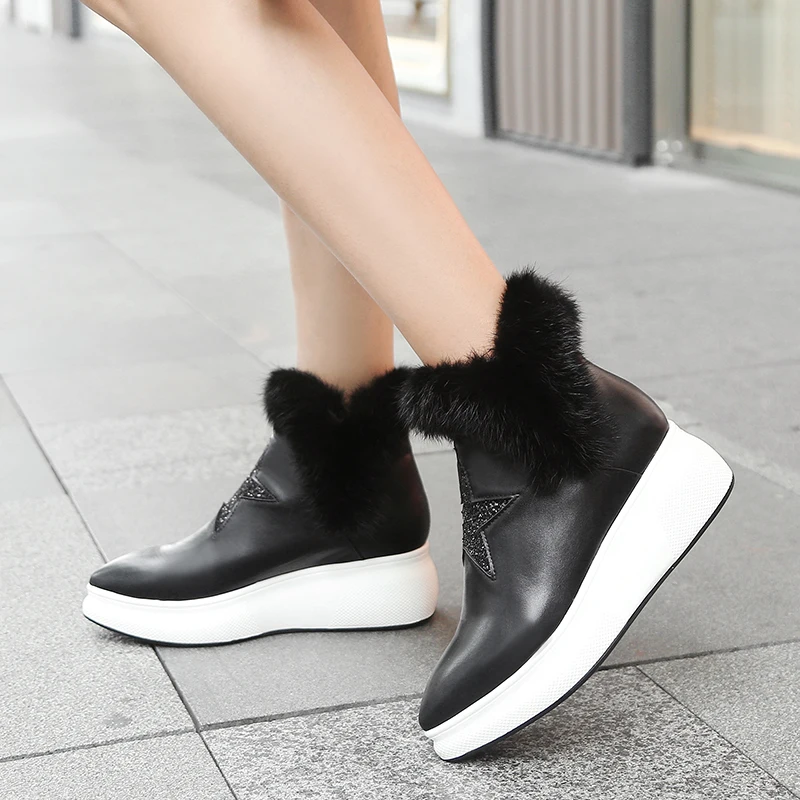 WETKISS Fashion Casual Women Ankle Boots Pointed Toe Fur Footwear Pu Female Boot Girl Bling Platform Shoes Woman Winter 2018 New
WETKISS Fashion Casual Women Ankle Boots Pointed Toe Fur Footwear Pu Female Boot Girl Bling Platform Shoes Woman Winter 2018 New