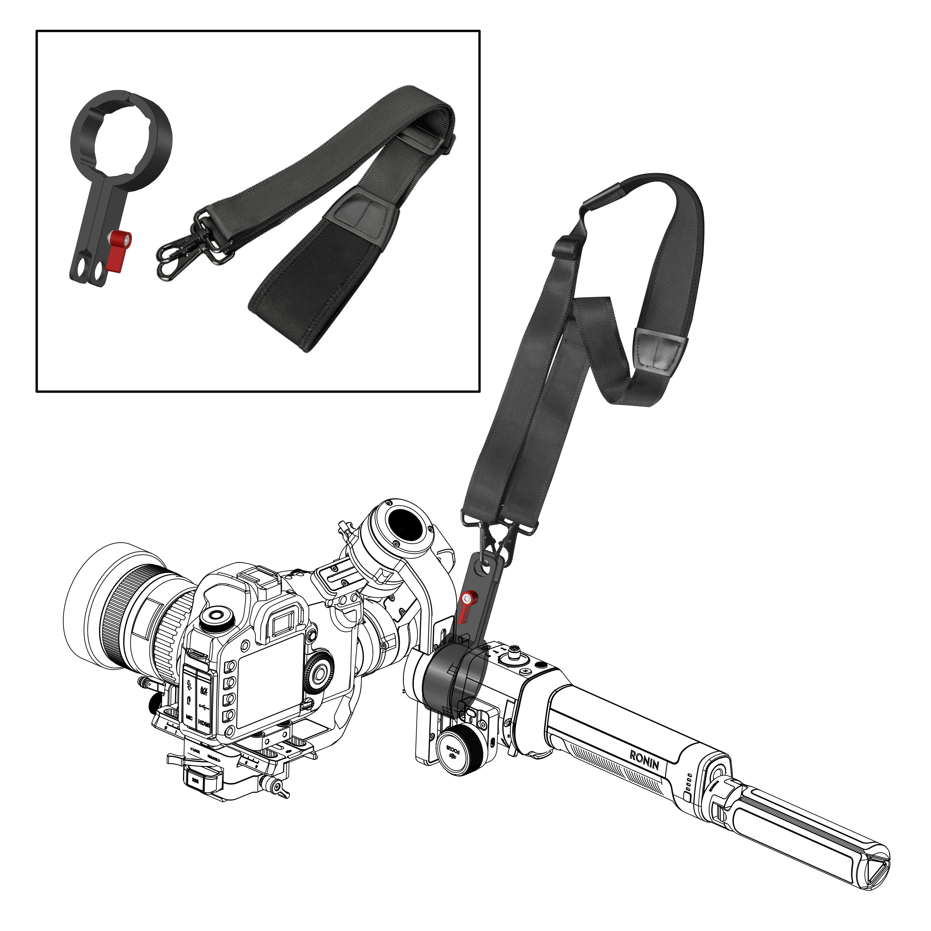 RONIN-S Handheld Gimbal Hang Buckle Hand Release Strap Belt Belt Sling Clasp for DJI RONIN S Gimbal Camera Accessory
RONIN-S Handheld Gimbal Hang Buckle Hand Release Strap Belt Belt Sling Clasp for DJI RONIN S Gimbal Camera Accessory