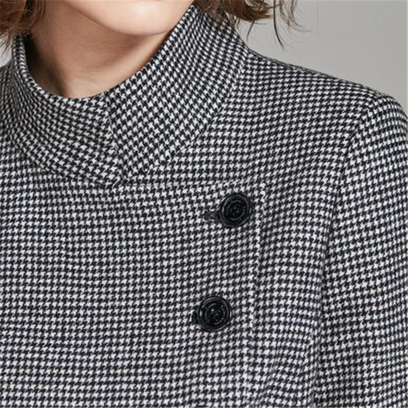 Woolen coat for women 2020 spring and autumn Houndstooth female jacket Plus size wool winter coat Slim long wool coat OKXGNZ1781
Woolen coat for women 2020 spring and autumn Houndstooth female jacket Plus size wool winter coat Slim long wool coat OKXGNZ1781