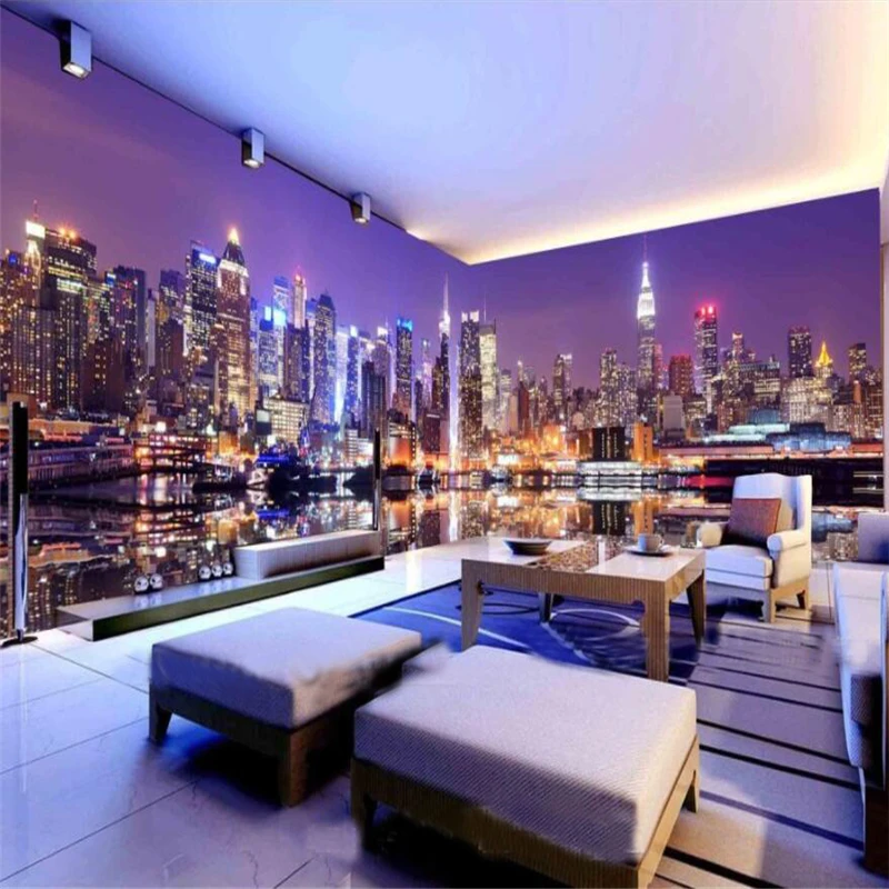 beibehang Wallpaper Murals Custom Living Room Bedroom Home Decor 3D United States New York Night Background Wall paper
beibehang Wallpaper Murals Custom Living Room Bedroom Home Decor 3D United States New York Night Background Wall paper