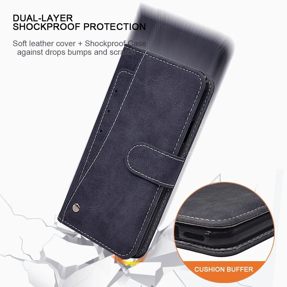 Luxury Vintage Case For Xiaomi Redmi 3 4 4A 4X 5 Plus 5A 6 6A Flip Leather Silicone Wallet Cover TPU With Card Holder | Мобильные