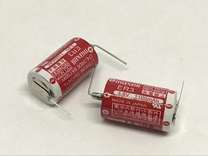 2pcs/lot New Genuine Maxell ER3 3.6V 1100MAH Horned PLC Battery Lithium Thionyl Chloride Batteries Made in Japan
2pcs/lot New Genuine Maxell ER3 3.6V 1100MAH Horned PLC Battery Lithium Thionyl Chloride Batteries Made in Japan