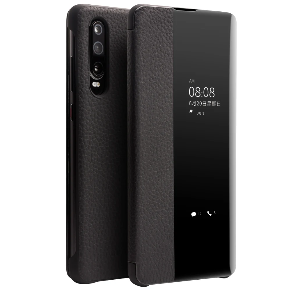 QIALINO Luxury Genuine Leather Phone cover for Huawei P30 Stylish HandmadeFlip Case with Smart View for Huawei P30 Pro 6.47 inch
QIALINO Luxury Genuine Leather Phone cover for Huawei P30 Stylish HandmadeFlip Case with Smart View for Huawei P30 Pro 6.47 inch