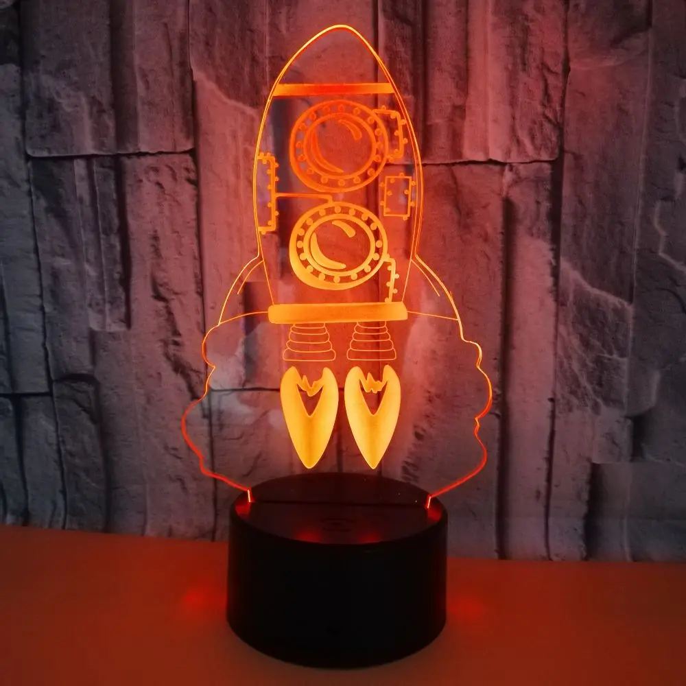 Remote Touch Multicolor Table Lamp Fashion Rocket Shape 3D LED USB Home Decorative Lighting Cable Kid Bedroom Night Light
Remote Touch Multicolor Table Lamp Fashion Rocket Shape 3D LED USB Home Decorative Lighting Cable Kid Bedroom Night Light