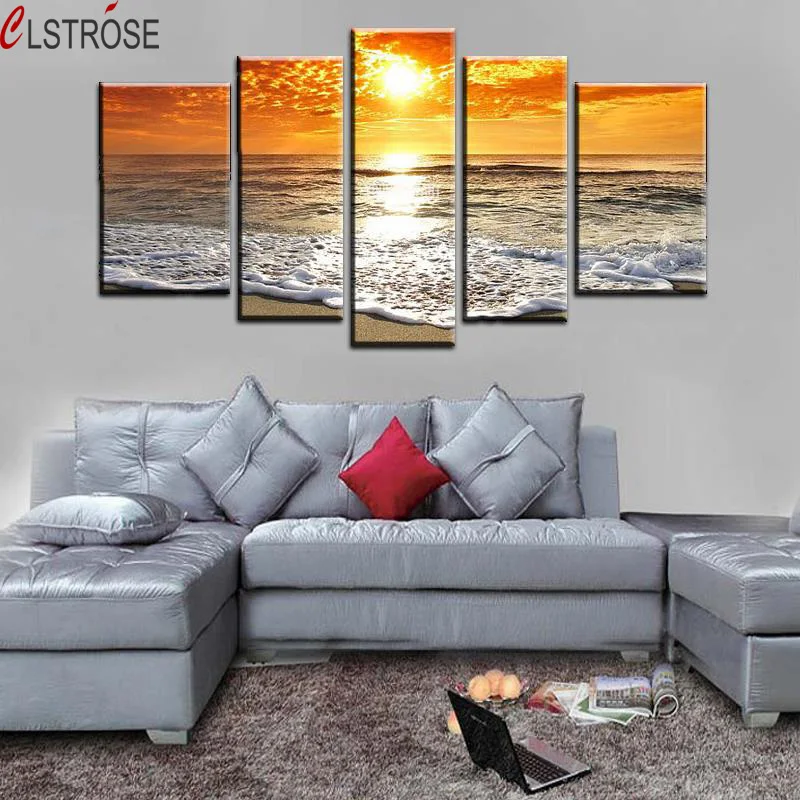CLSTROSE 5 Pieces Wall Art Abstract Seascape Beach Wave Group Oil Painting On Canvas Decor Artist Painting Reproductions Picture
CLSTROSE 5 Pieces Wall Art Abstract Seascape Beach Wave Group Oil Painting On Canvas Decor Artist Painting Reproductions Picture