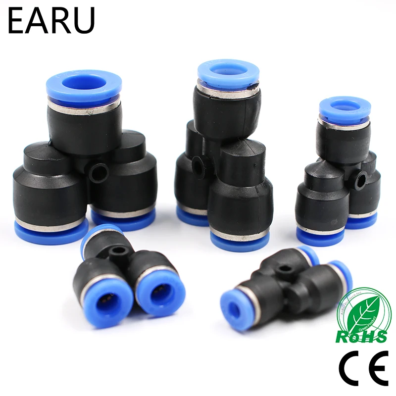 5Pcs "Y" Pneumatic Connector Tee Union Push In Fitting for Air Pipe joint OD 4 6 8 10 12MM Y Type Shape 1 to 2 Plug Adapter
5Pcs "Y" Pneumatic Connector Tee Union Push In Fitting for Air Pipe joint OD 4 6 8 10 12MM Y Type Shape 1 to 2 Plug Adapter