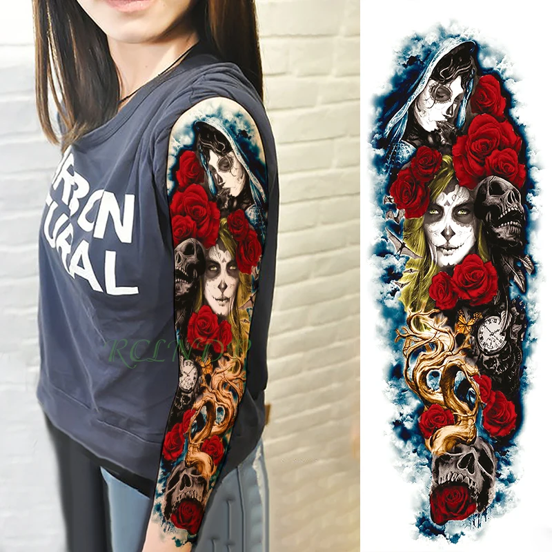 Waterproof Temporary Tattoo Sticker clown skull flower full arm large size fake tatto big flash tatoo sleeve for men women girl
Waterproof Temporary Tattoo Sticker clown skull flower full arm large size fake tatto big flash tatoo sleeve for men women girl