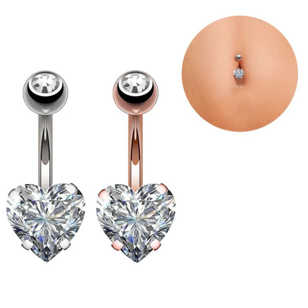 Crystal Piercing Navel 1pc Navel Earring Belly Piercing Steel Belly Button Rings Heart Style Piercing Body Jewelry Piercings Hot
Crystal Piercing Navel 1pc Navel Earring Belly Piercing Steel Belly Button Rings Heart Style Piercing Body Jewelry Piercings Hot