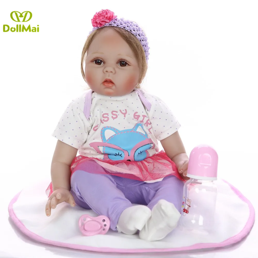 22inch Boneca reborn girl bebe alive silicone dolls toys for children gift real ture looking newborn alive dolls
22inch Boneca reborn girl bebe alive silicone dolls toys for children gift real ture looking newborn alive dolls