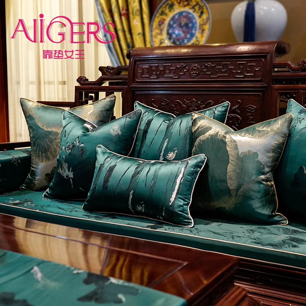 Avigers Chinese Style Dark Green Cushion Covers Soft Embroidery Lotus Flower Leaf Pillow Cases Home Decorative for Sofa
Avigers Chinese Style Dark Green Cushion Covers Soft Embroidery Lotus Flower Leaf Pillow Cases Home Decorative for Sofa