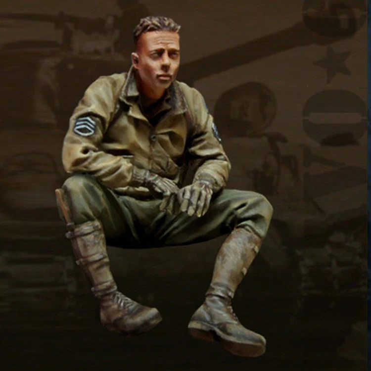 1/35, капитан танка сша (1) 1944-45, положение сидения, модель солдата из смолы GK, военная тема, несобранный и неокрашенный комплект
1/35, капитан танка сша (1) 1944-45, положение сидения, модель солдата из смолы GK, военная тема, несобранный и неокрашенный комплект