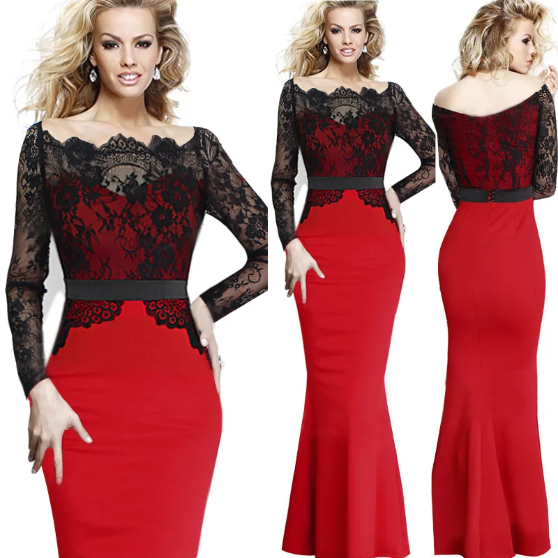 Elegant Scoop Lace Satin Formal Activity Dress ZAHY Long Sleeves Mermaid Evening Dress Floor-Length Natural Waistline Vestidos
Elegant Scoop Lace Satin Formal Activity Dress ZAHY Long Sleeves Mermaid Evening Dress Floor-Length Natural Waistline Vestidos