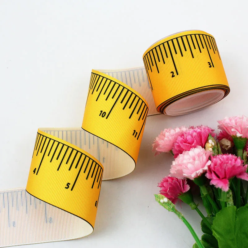 Yellow ruler printed grosgrain ribbon 75/38/25/22/16/9mm 10/25/50 yards wedding decorative ribbons DIY craft webbing
Yellow ruler printed grosgrain ribbon 75/38/25/22/16/9mm 10/25/50 yards wedding decorative ribbons DIY craft webbing
