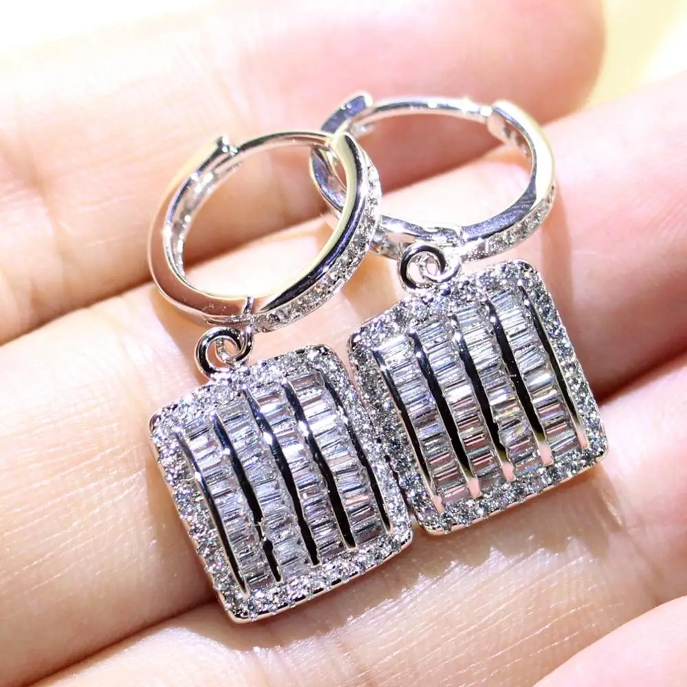 2019 Top Selling Luxury Jewelry 925 Sterling Silver Full Princess Cut White Clear 5A Cubic Zirconia Pave CZ Drop Earring Gift
2019 Top Selling Luxury Jewelry 925 Sterling Silver Full Princess Cut White Clear 5A Cubic Zirconia Pave CZ Drop Earring Gift
