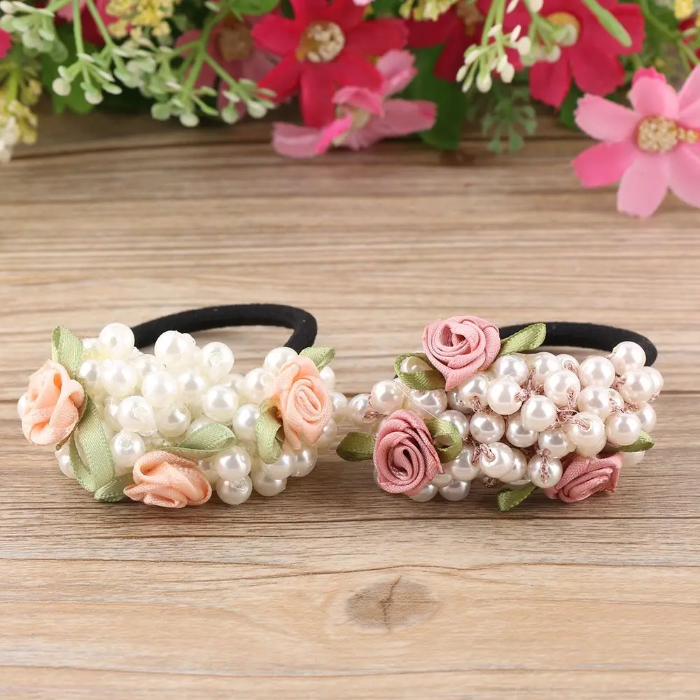 Fashion Women Scrunchies Flower Beaded Pearl Headband Rubber Elastic Hair Bands Girls Ponytail Holder Hair Accessories
Fashion Women Scrunchies Flower Beaded Pearl Headband Rubber Elastic Hair Bands Girls Ponytail Holder Hair Accessories