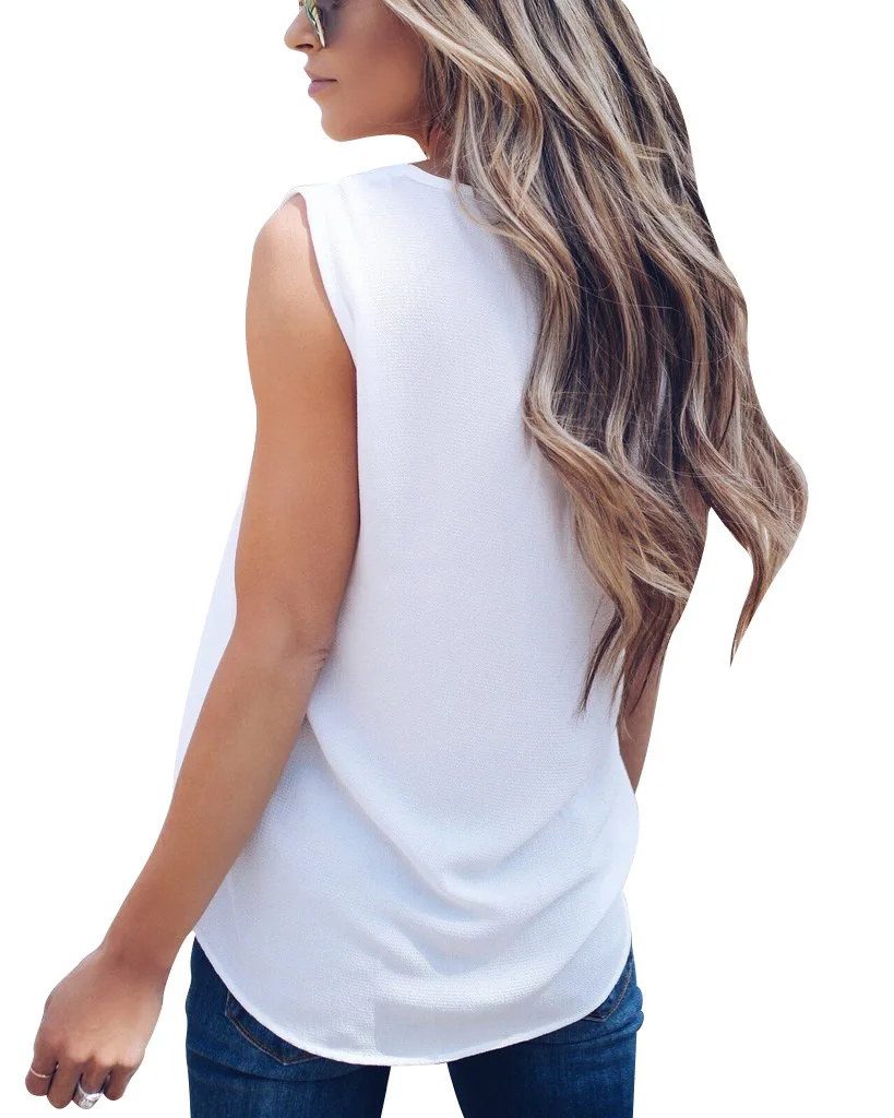 2021 Summer Women Blouse V-neck Sleeveless Chiffon Shirt Solid Ladies Tops White Blouse Plus Size Casual Female Shirts Blusas
2021 Summer Women Blouse V-neck Sleeveless Chiffon Shirt Solid Ladies Tops White Blouse Plus Size Casual Female Shirts Blusas