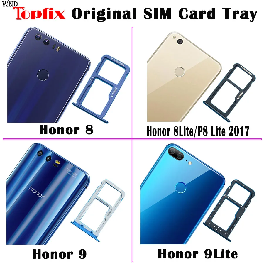 Лоток для SIM карты Huawei honor 9 держатель слота Micro Honor 8 SD гнездо адаптер Lite лоток Sim