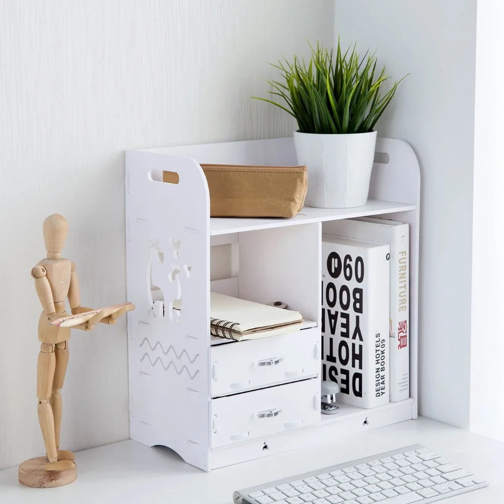 Wooden Desktop Organizer Shelf Storage Rack Shelves Bookshelf Book Holder With Drawers Makeup Organizer Display Home Decoration
Wooden Desktop Organizer Shelf Storage Rack Shelves Bookshelf Book Holder With Drawers Makeup Organizer Display Home Decoration