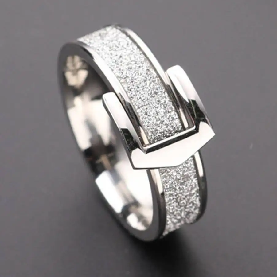 Cool 6mm Stainless Steel Scrub Ring Wedding Engagement Buckle Rings for Women Size 6-11 Minimalist jewelry Accessories Gifts
Cool 6mm Stainless Steel Scrub Ring Wedding Engagement Buckle Rings for Women Size 6-11 Minimalist jewelry Accessories Gifts