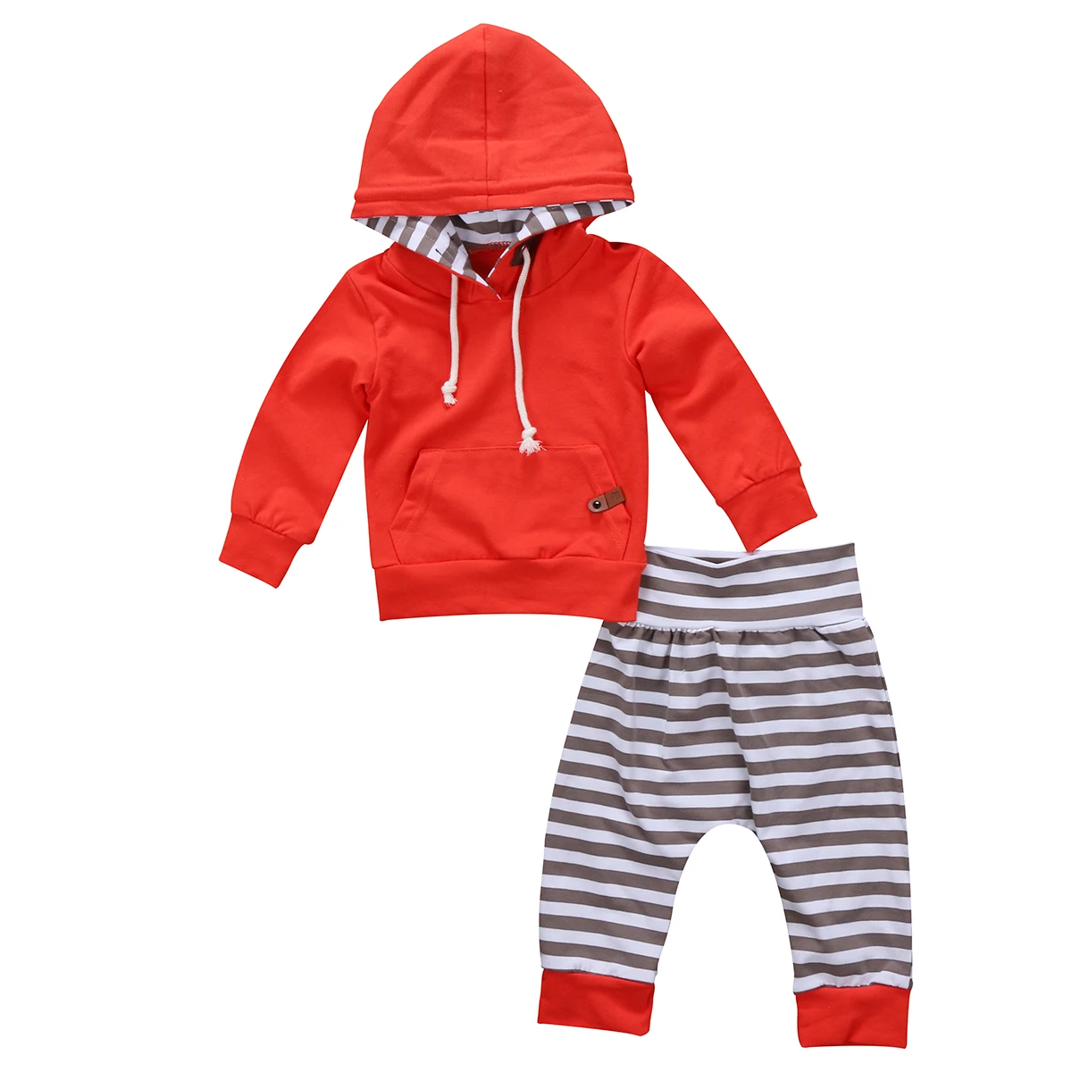 Autumn Winter Newborn Kids Baby Boy Girl Outfits Clothes Long Sleeve Hooded Top + Striped Pants Baby Clothing Set
Autumn Winter Newborn Kids Baby Boy Girl Outfits Clothes Long Sleeve Hooded Top + Striped Pants Baby Clothing Set