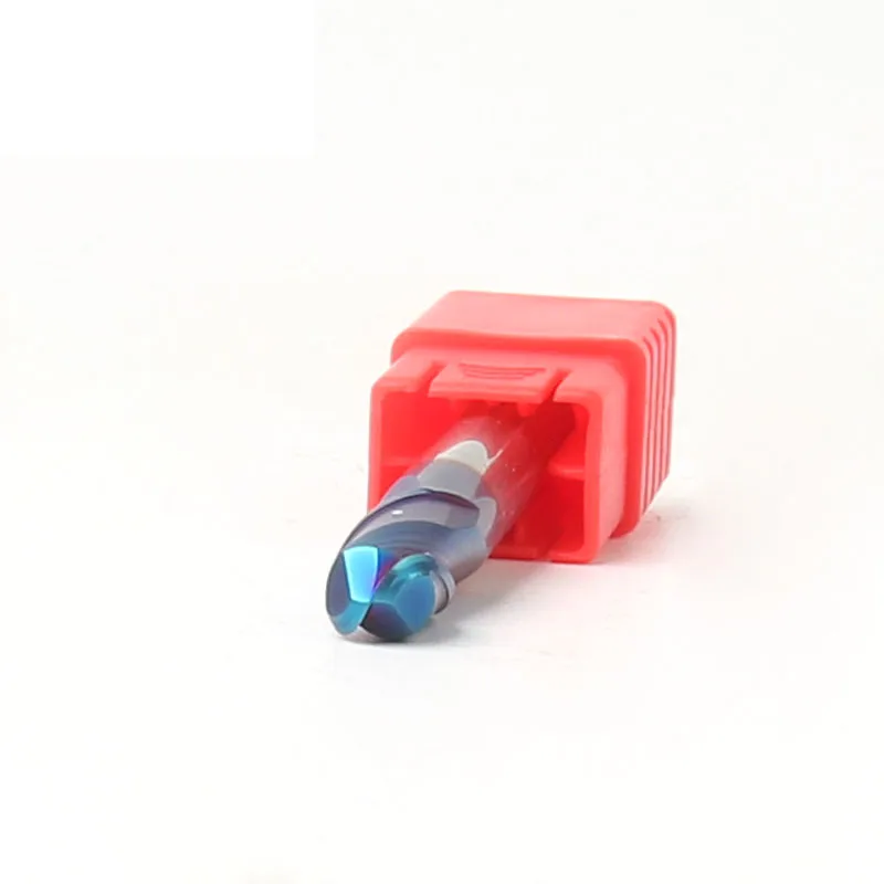 HRC65 Blue NaCo Coated R0.5*2*D4*50 Solid carbide Ball nose end mill 2 flute end mills with straight shank milling cutter
HRC65 Blue NaCo Coated R0.5*2*D4*50 Solid carbide Ball nose end mill 2 flute end mills with straight shank milling cutter