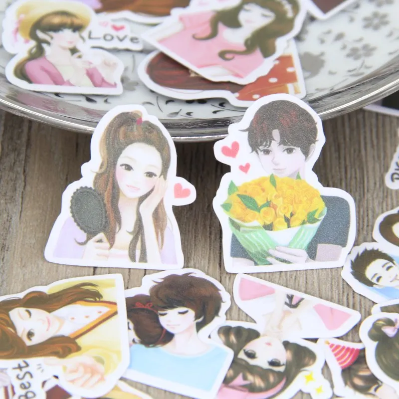 40pcs Beautiful Cartoon Girls & Boys Couple Lovers Handmade Scrapbooking Stickers Lady Decorative Sticker DIY Craft Diary Deco
40pcs Beautiful Cartoon Girls & Boys Couple Lovers Handmade Scrapbooking Stickers Lady Decorative Sticker DIY Craft Diary Deco