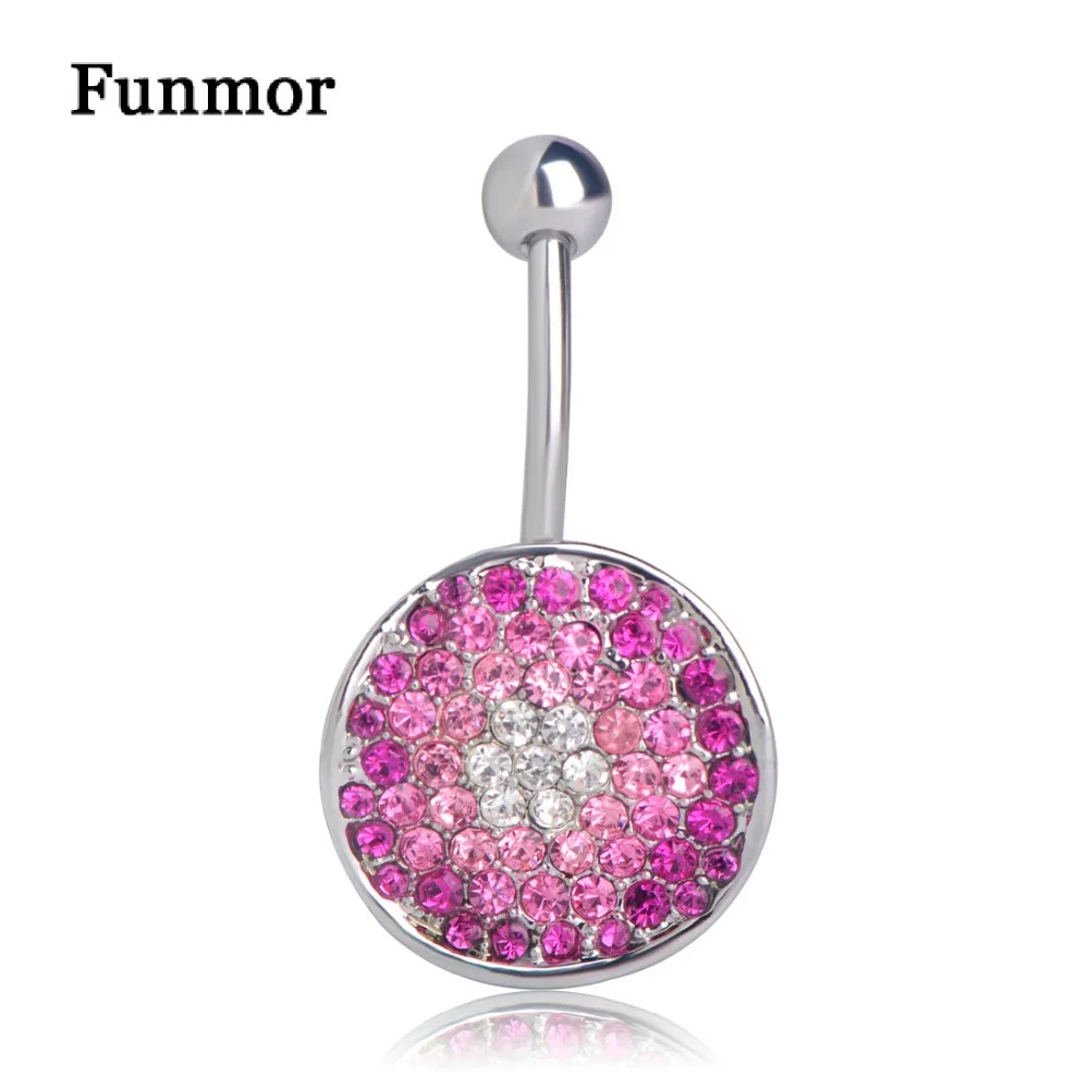 Funmor Crystal Round Belly Button Rings Pink-Color Stainless Steel Navel Ring Women Summer Bikini Beach Body Piercing Jewelry
Funmor Crystal Round Belly Button Rings Pink-Color Stainless Steel Navel Ring Women Summer Bikini Beach Body Piercing Jewelry