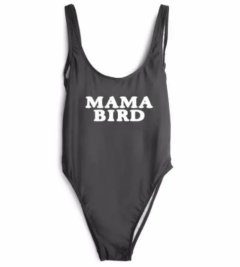 Free Shipping Swimwear MAMA BIRD Funny Swimsuit One Piece Bodysuit Playsuit Jumpsuit Bathingsuits High Cut Low Back Beachwear
Free Shipping Swimwear MAMA BIRD Funny Swimsuit One Piece Bodysuit Playsuit Jumpsuit Bathingsuits High Cut Low Back Beachwear