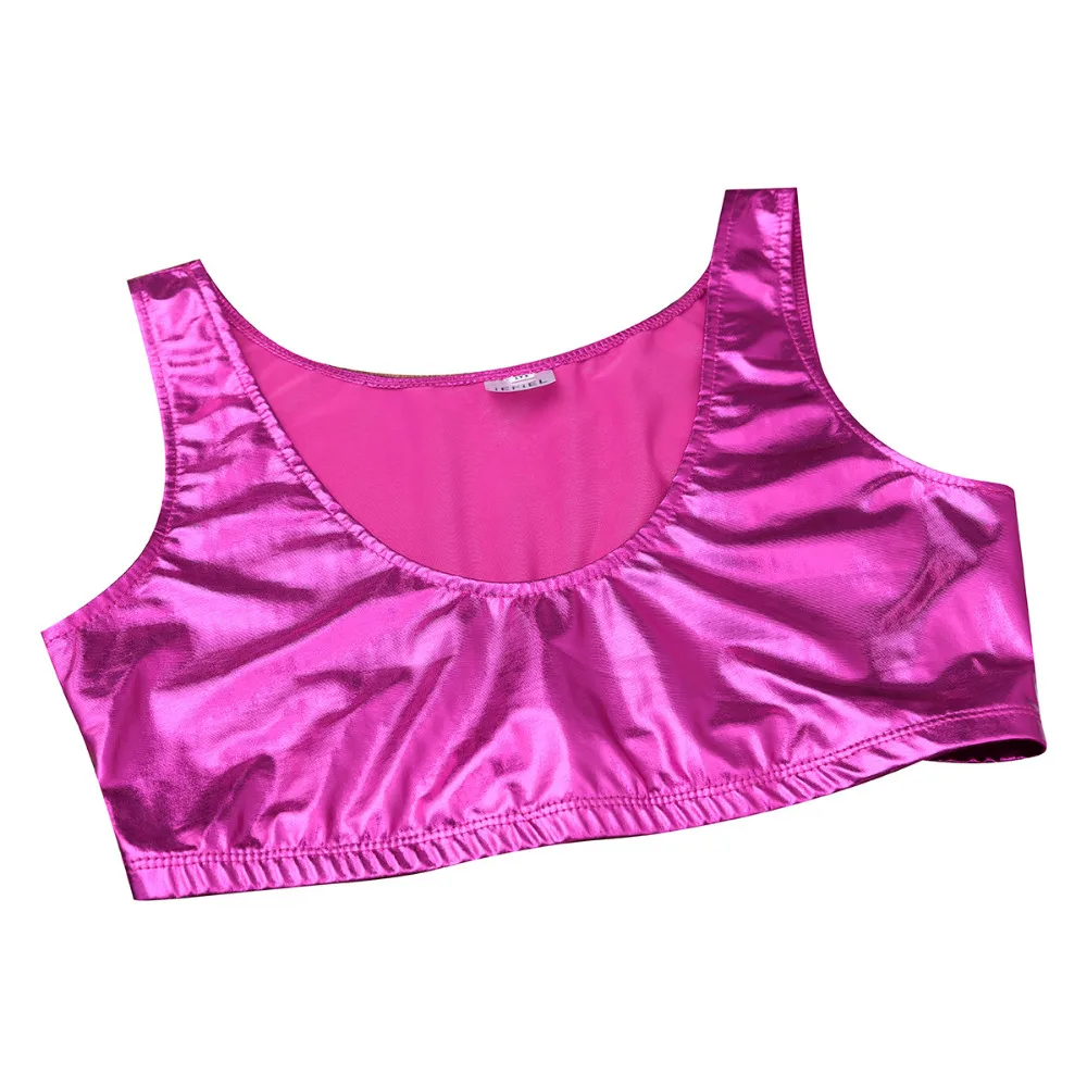 Femme Womens Musical Festival Liquid Wet Look Sexy Clubwear Shiny Metallic Crop Tank Top with Pleated Skirt for Dance Costumes
Femme Womens Musical Festival Liquid Wet Look Sexy Clubwear Shiny Metallic Crop Tank Top with Pleated Skirt for Dance Costumes