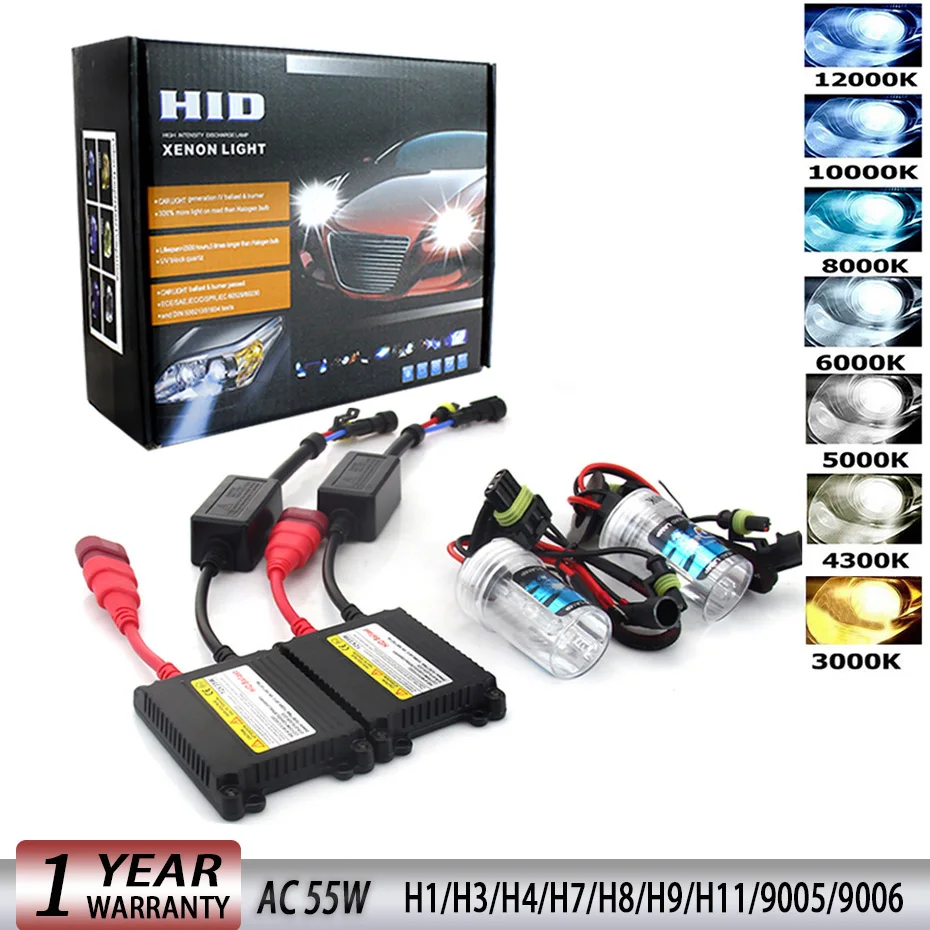Ксенон H1 Hid комплект 55 Вт H7 H3 ксенон H8 H10 H11 H27 HB3 HB4 H13 9005 9006 автомобиля ксеноновый