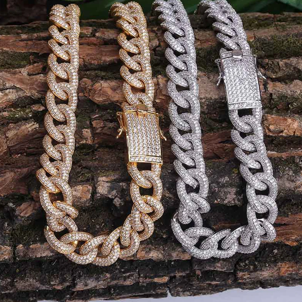Men's 15mm Round Heavy Iced Out AAA CZ Miami Cuban Link Necklace Choker Bling Gold Silver Color Chain 18" 22" Hip Hop Jewelry
Men's 15mm Round Heavy Iced Out AAA CZ Miami Cuban Link Necklace Choker Bling Gold Silver Color Chain 18" 22" Hip Hop Jewelry