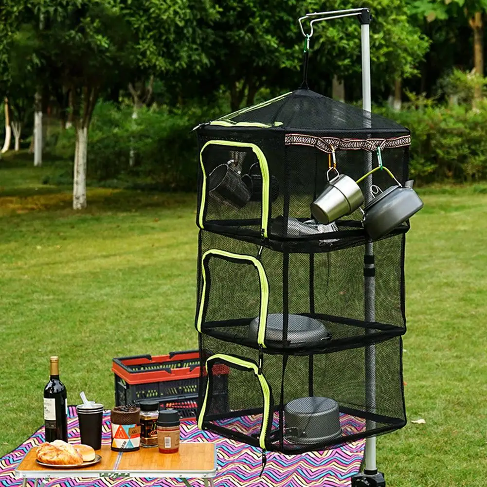 Outdoor Hanging Drying Rack Mesh Collapsible Net Dryer For Fishing Camping Picnic Storage Basket 4 Layer Mesh Dry Net
Outdoor Hanging Drying Rack Mesh Collapsible Net Dryer For Fishing Camping Picnic Storage Basket 4 Layer Mesh Dry Net