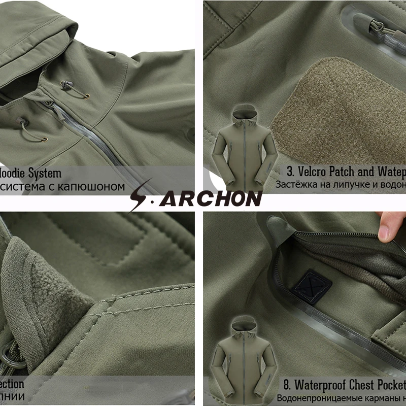 S.ARCHON Winter Warm Windbreaker Military Jackets Men Hoodies Waterproof Tactical Jacket Coat SoftShell Camouflage Army Jackets
S.ARCHON Winter Warm Windbreaker Military Jackets Men Hoodies Waterproof Tactical Jacket Coat SoftShell Camouflage Army Jackets