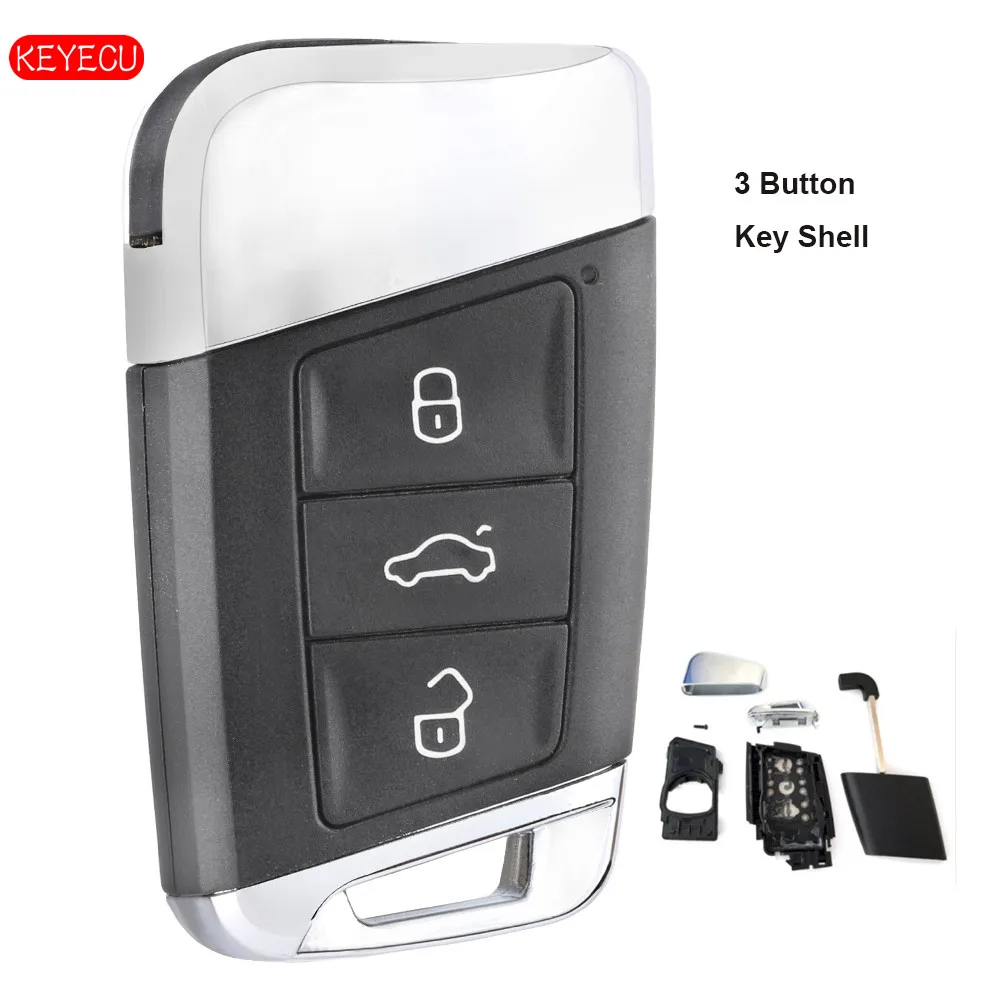 Keyecu Remote Key Shell Case Fob 3 Button Replacement for Volkswagen Magotan 2017-2018
Keyecu Remote Key Shell Case Fob 3 Button Replacement for Volkswagen Magotan 2017-2018