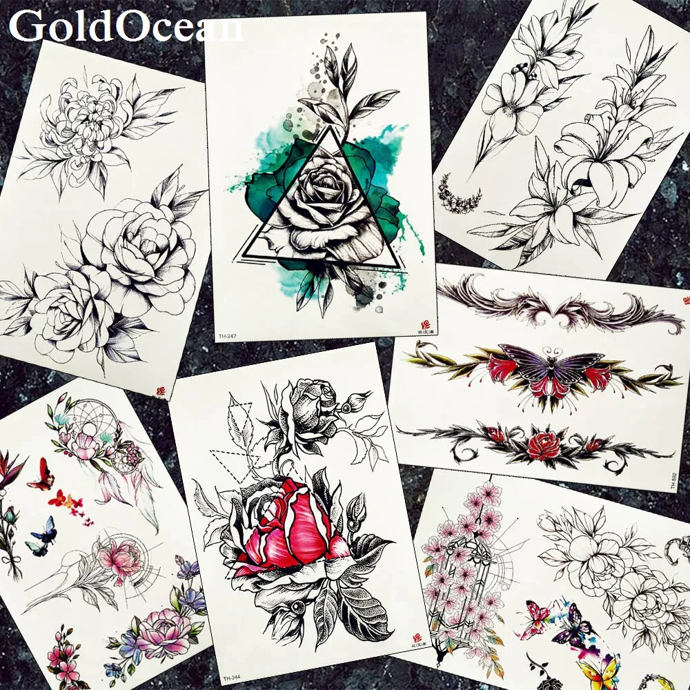 Temporary Tattoo Stickers Women Body Arm Chest Flower Flash Tatoos Geometric Rose Girls Bracelet Black Leaf Fake Tattoo Cosmetic
Temporary Tattoo Stickers Women Body Arm Chest Flower Flash Tatoos Geometric Rose Girls Bracelet Black Leaf Fake Tattoo Cosmetic