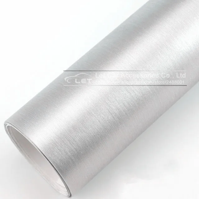 Car styling Silver Matte Chrome Brushed Metallic Vinyl Film car Sticker decal Bubble Free Brushed Metallic Car Wrapping foil
Car styling Silver Matte Chrome Brushed Metallic Vinyl Film car Sticker decal Bubble Free Brushed Metallic Car Wrapping foil
