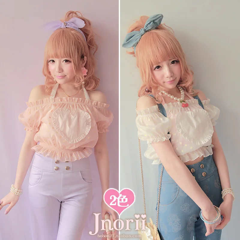 Princess sweet lolita shirt Bobon21 love polka dot top x halter-neck tube top twinset t1005
Princess sweet lolita shirt Bobon21 love polka dot top x halter-neck tube top twinset t1005