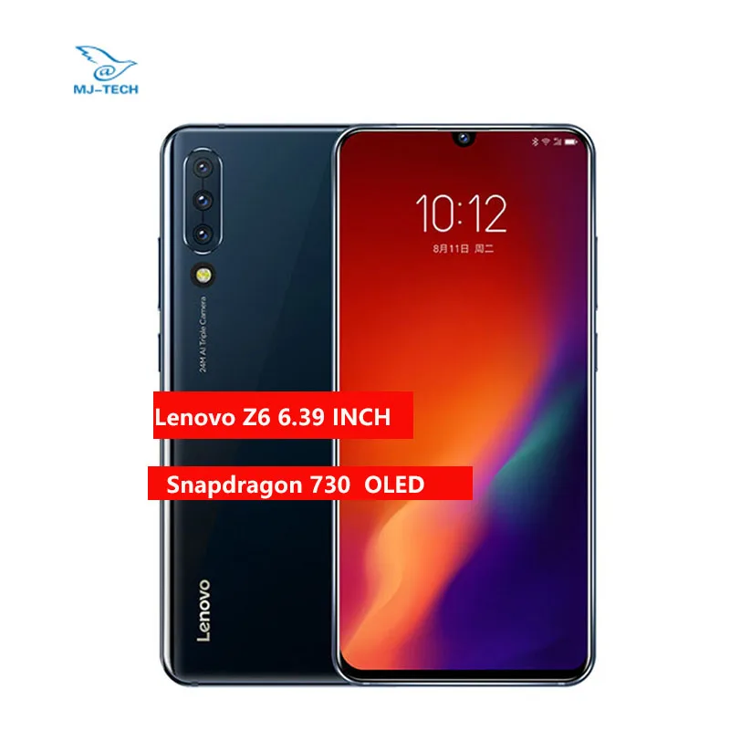 Lenovo Z6 с глобальной прошивкой 6G 128G Смартфон Snapdragon 730 четыре камеры 6 39 дюймов OLED
