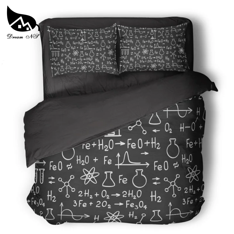 Dream NS H2O+Fe Duvet Set Mathematical Formula Algebraic Equation Black Bedclothes Pillowcase Customized Home Textiles
Dream NS H2O+Fe Duvet Set Mathematical Formula Algebraic Equation Black Bedclothes Pillowcase Customized Home Textiles