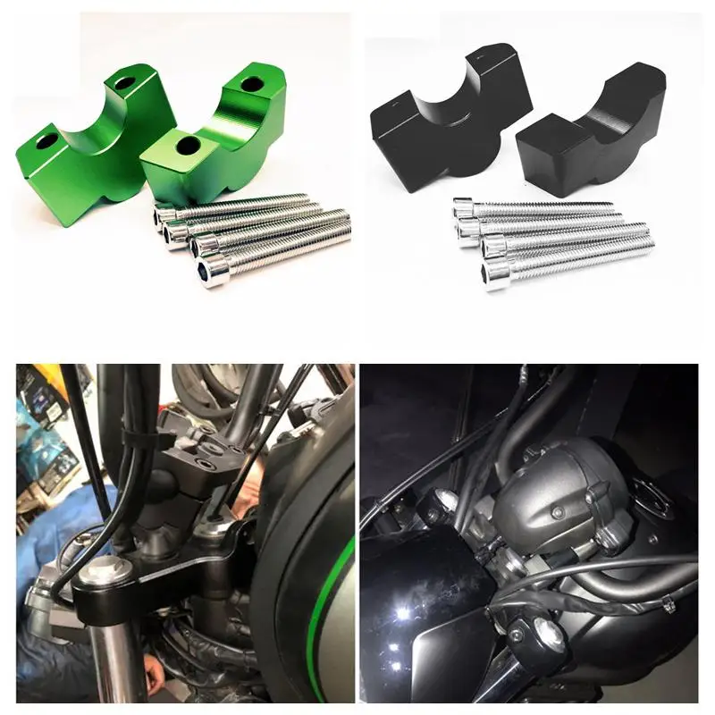 Machining Handlebar Risers Bar Clamp Extend Adapter with Bolts Aluminum Handlebar Riser for KAWASAKI VULCAN S VN650 15-19
Machining Handlebar Risers Bar Clamp Extend Adapter with Bolts Aluminum Handlebar Riser for KAWASAKI VULCAN S VN650 15-19