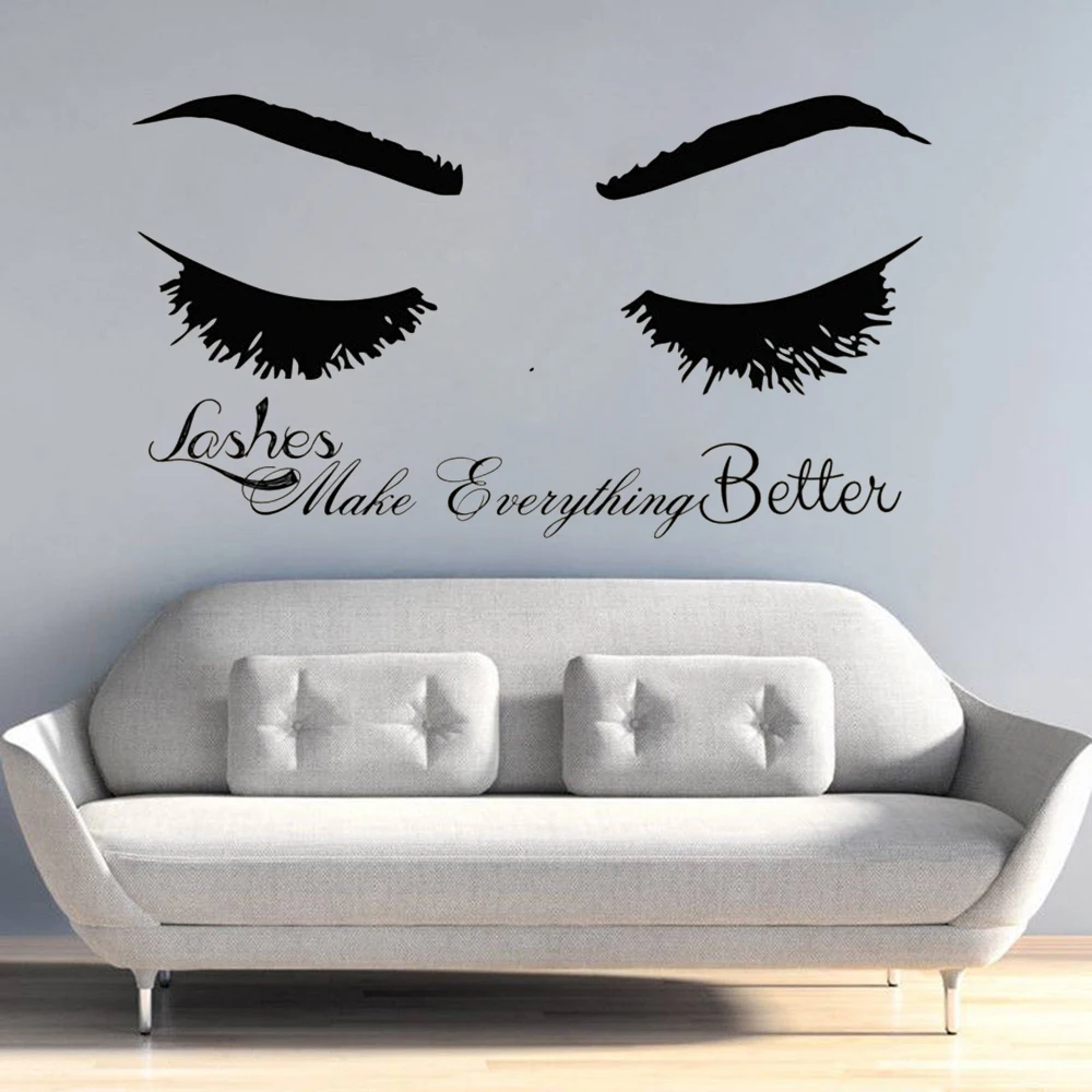 Eyelash Wall Decal Long Lashes Wall Sticker Beauty Salon Decoration Eyelashes Quote Wall Art Mural Vinyl Eyelash Sticker AY1194
Eyelash Wall Decal Long Lashes Wall Sticker Beauty Salon Decoration Eyelashes Quote Wall Art Mural Vinyl Eyelash Sticker AY1194