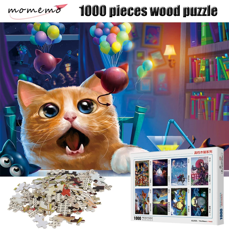 MOMEMO Astonished Cat 1000 Pieces Puzzle Wooden Assembling Puzzles Game Entertainment Toys Puzzle 1000 Pieces for Adult Kids
MOMEMO Astonished Cat 1000 Pieces Puzzle Wooden Assembling Puzzles Game Entertainment Toys Puzzle 1000 Pieces for Adult Kids