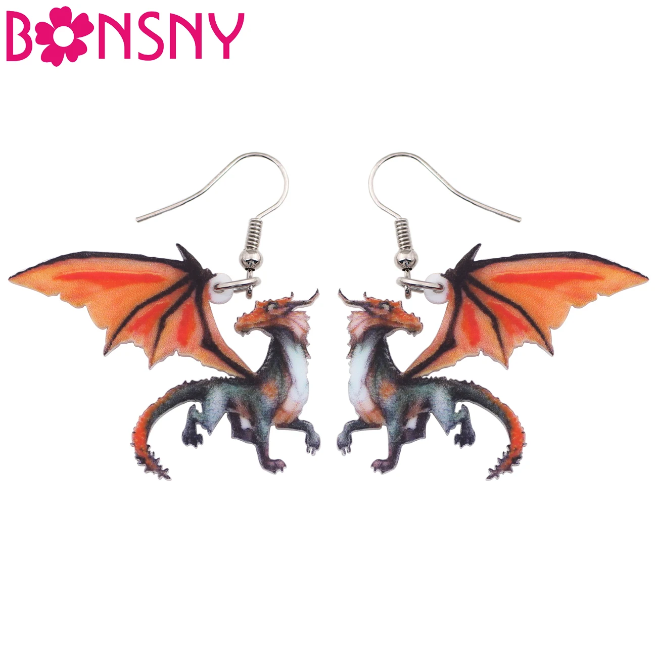 Bonsny Acrylic Pattern Dragon Earrings Drop Dangle Long For Women Girls Gift Novelty Animal Jewelry Spring Summer Decoration New
Bonsny Acrylic Pattern Dragon Earrings Drop Dangle Long For Women Girls Gift Novelty Animal Jewelry Spring Summer Decoration New
