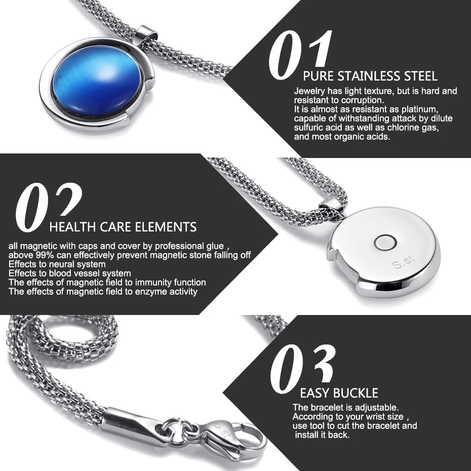 WelMag 2019 Fashion Colors Opal Stainless Steel Necklaces for Women Power Therapy Magnetic Necklace Health Femme Link Chain
WelMag 2019 Fashion Colors Opal Stainless Steel Necklaces for Women Power Therapy Magnetic Necklace Health Femme Link Chain