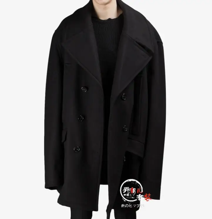 S-6XL HOT / Spring Male New Fashion Personalized custom extra loose long section large size silhouette wool coat
S-6XL HOT / Spring Male New Fashion Personalized custom extra loose long section large size silhouette wool coat