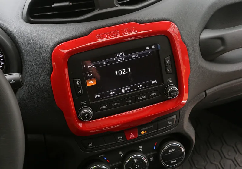 Sansour Car Center GPS Navigation Decoration Frame Cover Interior Stickers Accessories for Jeep Renegade 2015-2018 Car Styling
Sansour Car Center GPS Navigation Decoration Frame Cover Interior Stickers Accessories for Jeep Renegade 2015-2018 Car Styling
