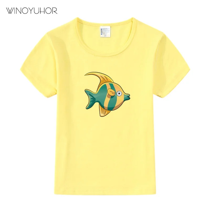 Fish Printing Tops Cotton Kids Boys Girls Clothes Summer Casual Basic Tee Shirt Baby Cartoon T Shirt Clothing
Fish Printing Tops Cotton Kids Boys Girls Clothes Summer Casual Basic Tee Shirt Baby Cartoon T Shirt Clothing